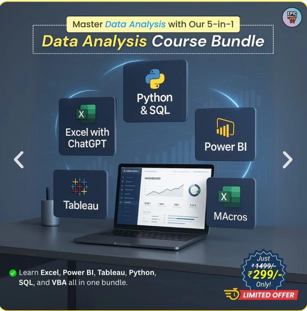 5-in-1 Data Analysis Course Bundle