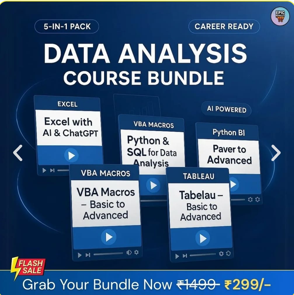 5-in-1 Data Analysis Course Bundle